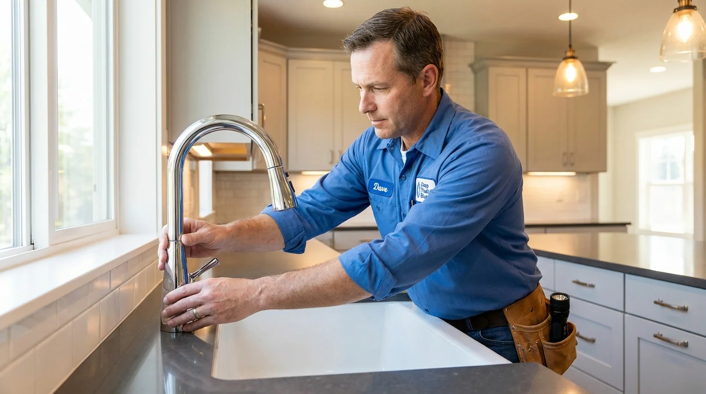 Kitchen faucet installation by Johns Plumbing LLC in Wendover