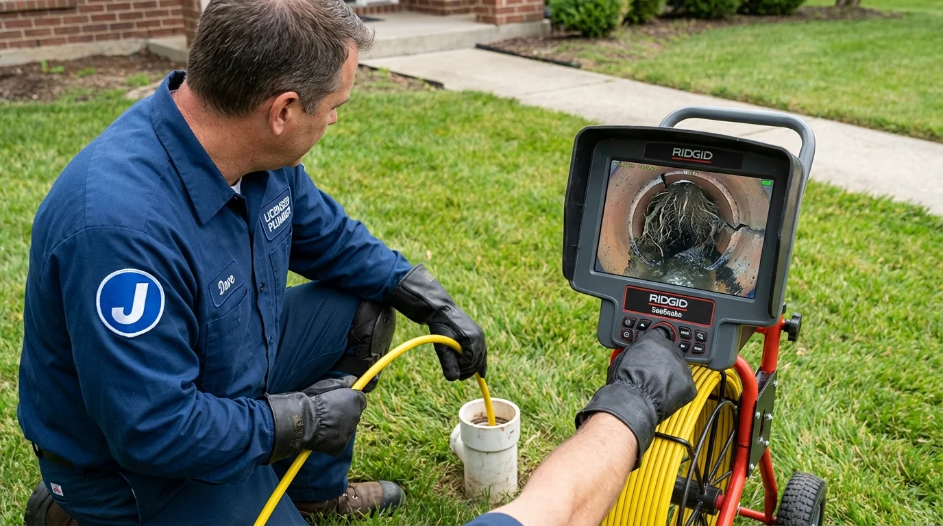 Sewer camera inspection being performed by Johns Plumbing LLC in Wendover