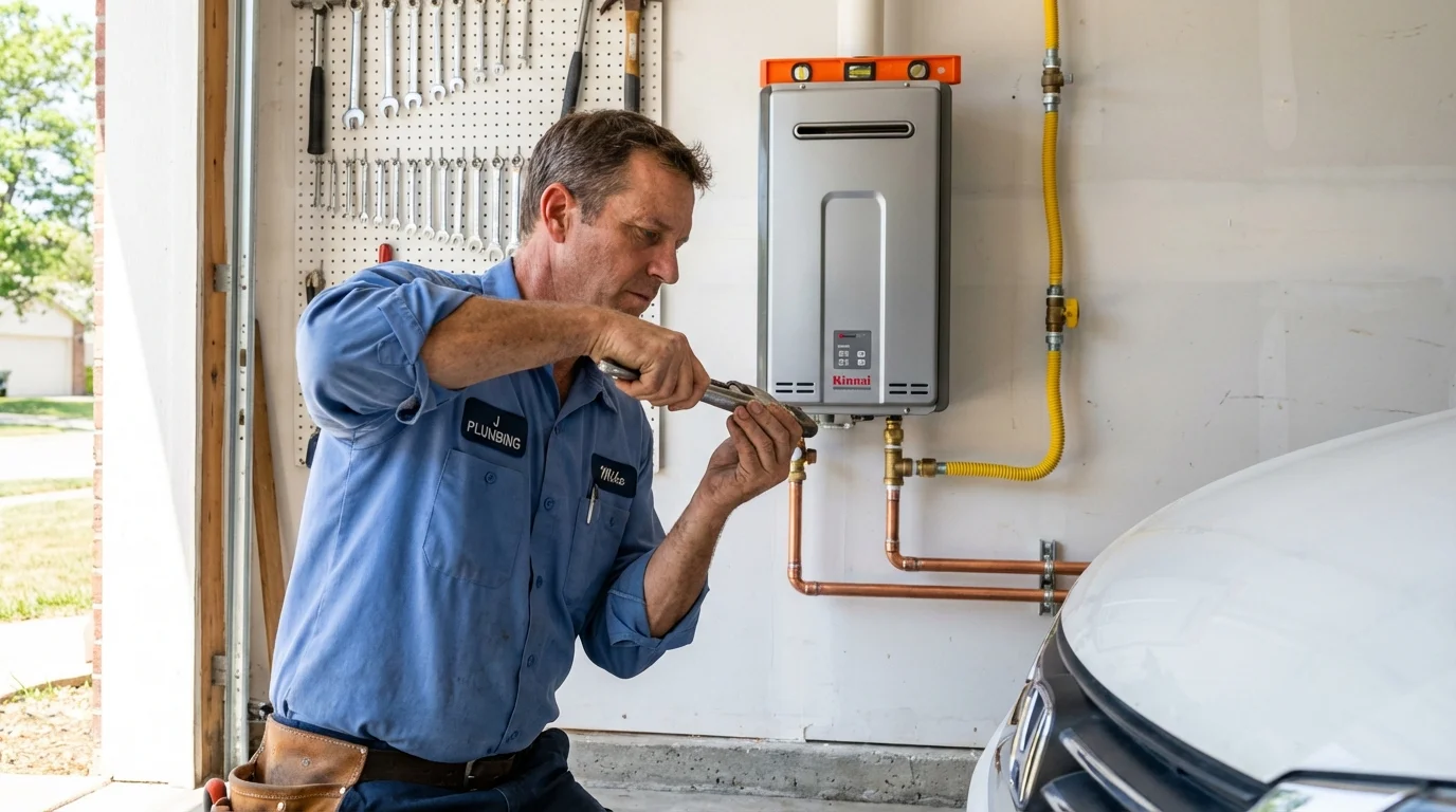 Tankless water heater installation by a Johns Plumbing LLC plumber in Wendover